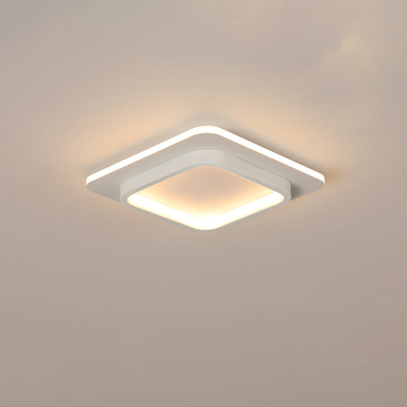 Modern Minimalist LED Ceiling Light Geometric Flush Mount with Acrylic Shade