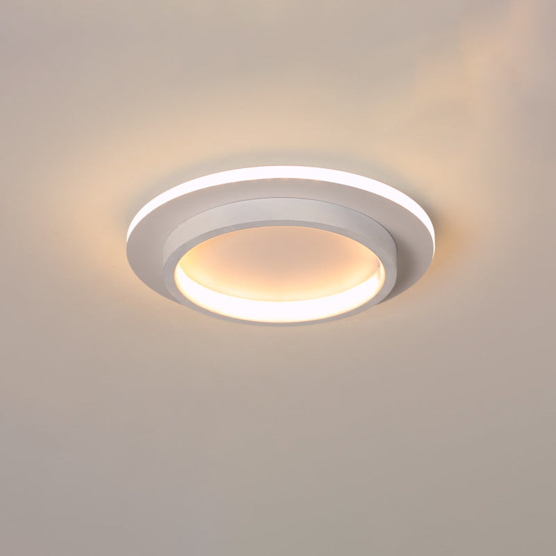 Modern Minimalist LED Ceiling Light Geometric Flush Mount with Acrylic Shade