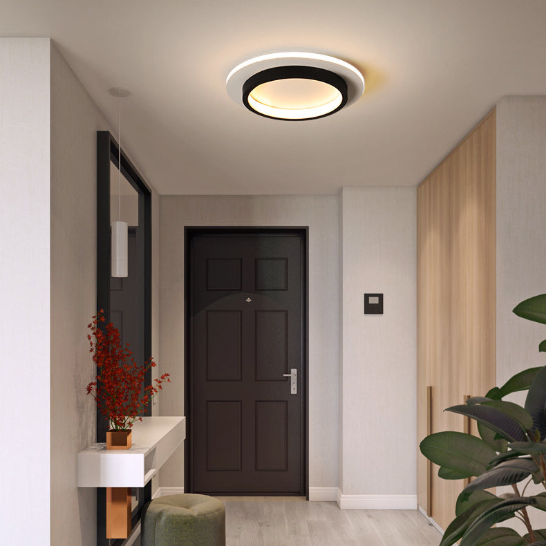 Modern Minimalist LED Ceiling Light Geometric Flush Mount with Acrylic Shade