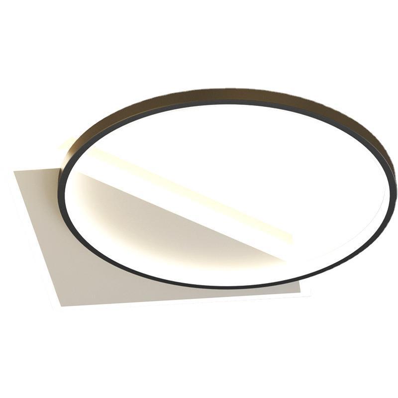 Acrylic 2-Light Ceiling Light in Modern Style Geometric Flush Mounted in Black and White