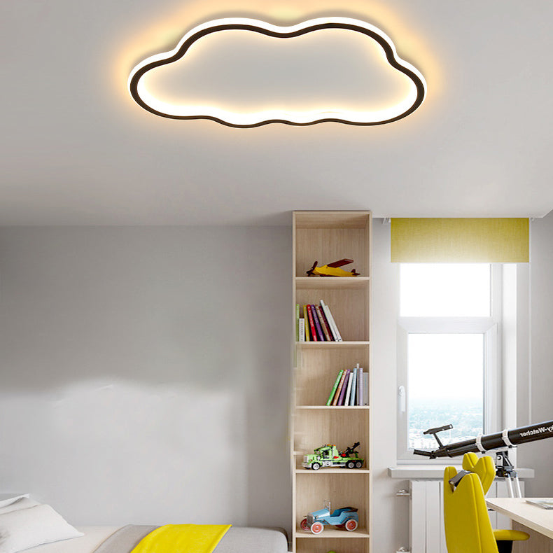 Modern Simplicity LED Flush Mount Silicone Cloud Shape Ceiling Light for Bedroom