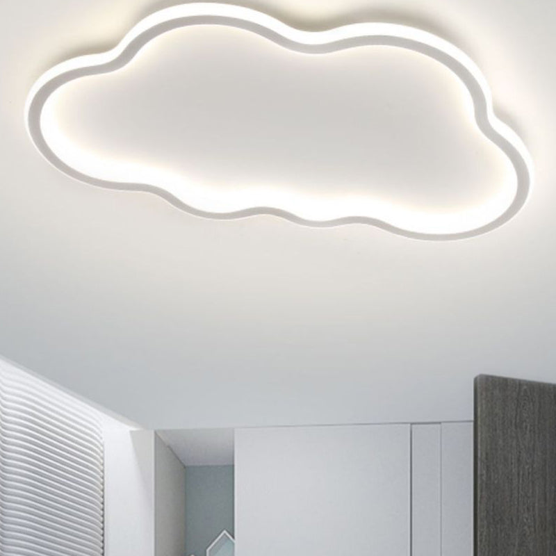 Modern Simplicity LED Flush Mount Silicone Cloud Shape Ceiling Light for Bedroom