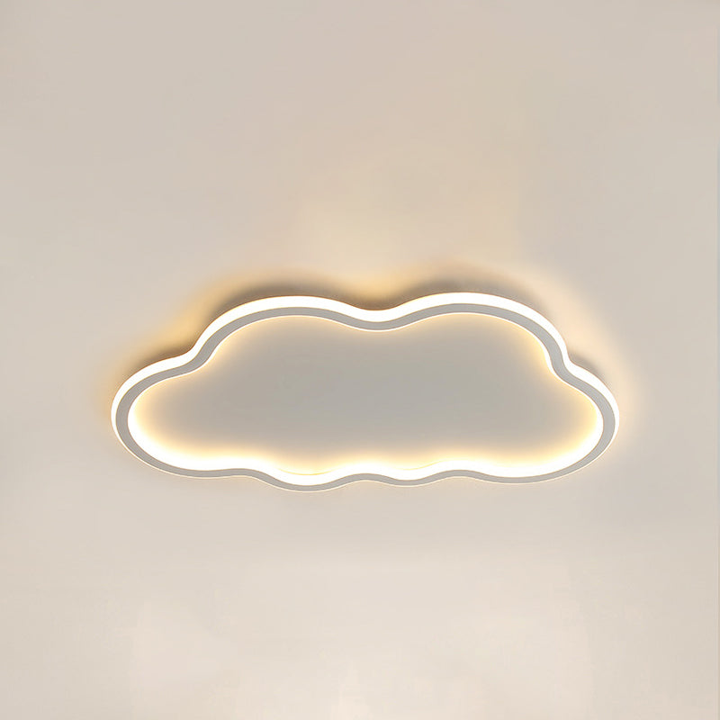 Modern Simplicity LED Flush Mount Silicone Cloud Shape Ceiling Light for Bedroom