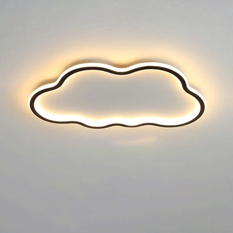 Modern Simplicity LED Flush Mount Silicone Cloud Shape Ceiling Light for Bedroom