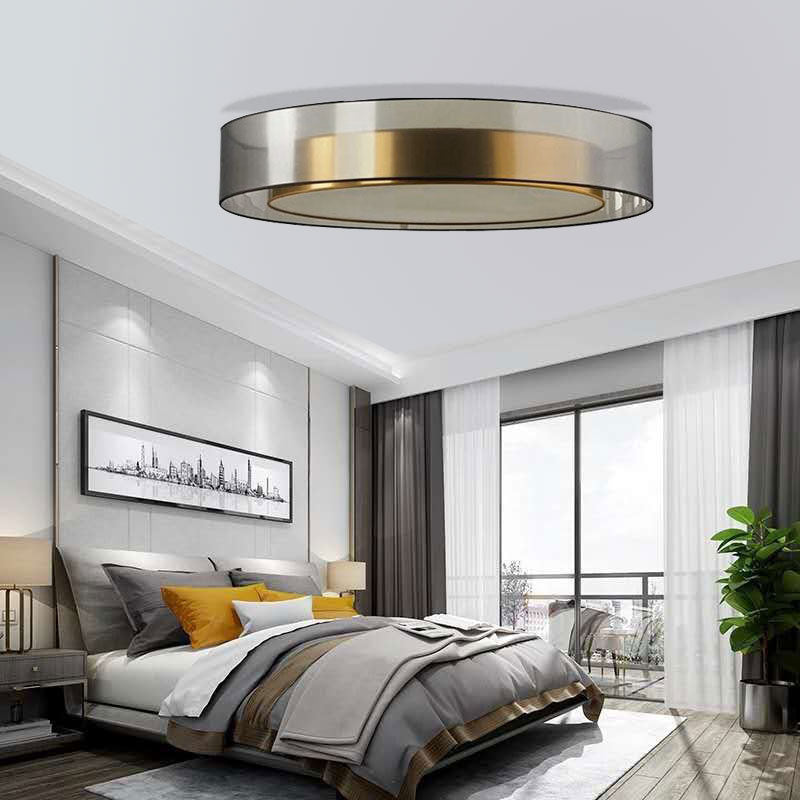 Modern Luxury LED Ceiling Fixture Acrylic Circular Flush Mount for Living Room