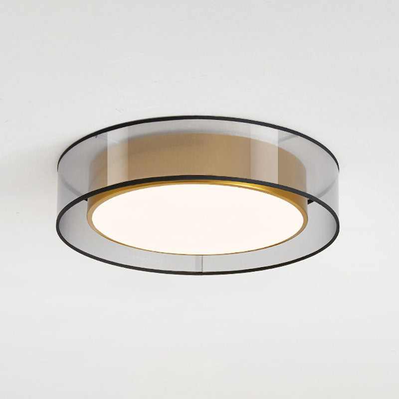 Modern Luxury LED Ceiling Fixture Acrylic Circular Flush Mount for Living Room