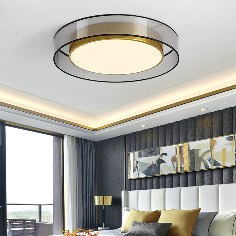 Modern Luxury LED Ceiling Fixture Acrylic Circular Flush Mount for Living Room