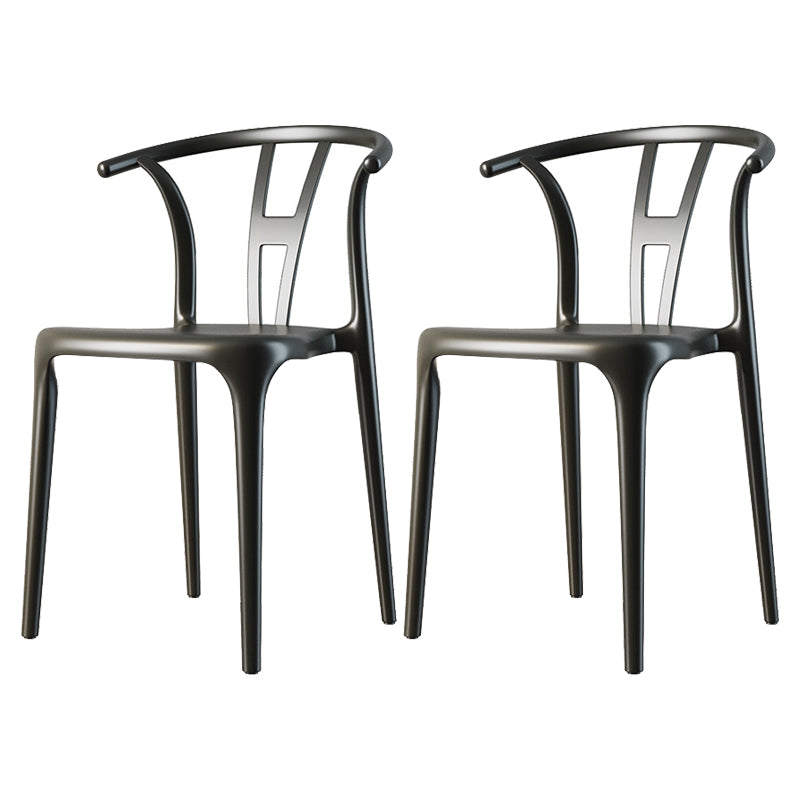 Modern Plastic Chair Matte Finish Chair with 4 Legs for Home