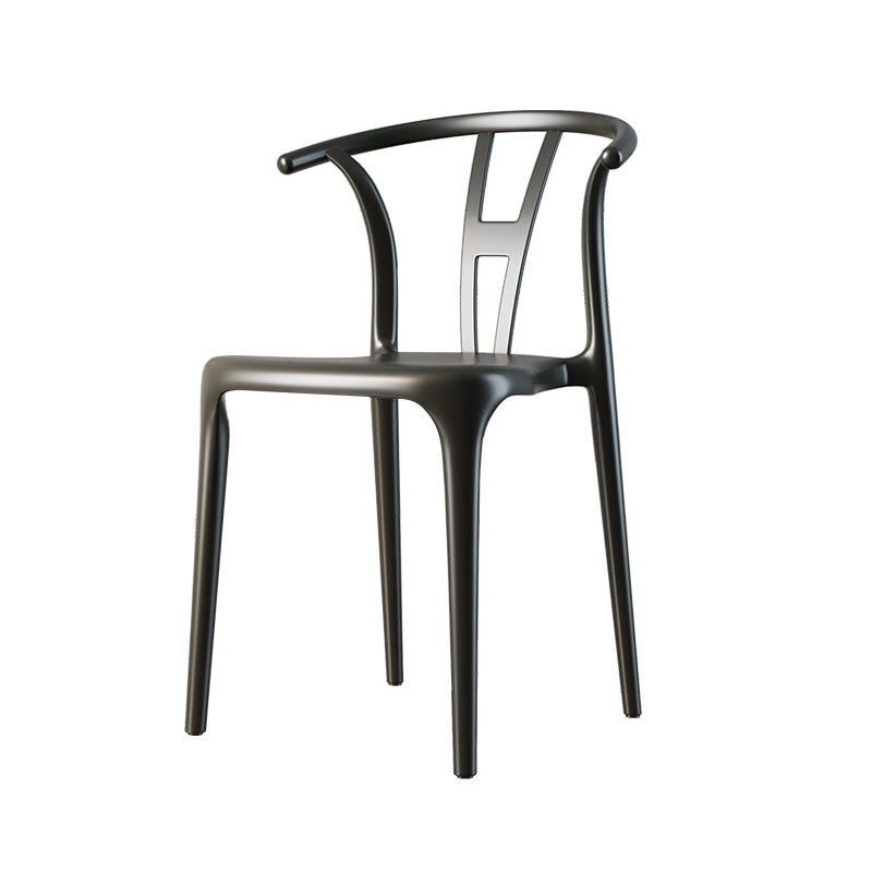 Modern Plastic Chair Matte Finish Chair with 4 Legs for Home