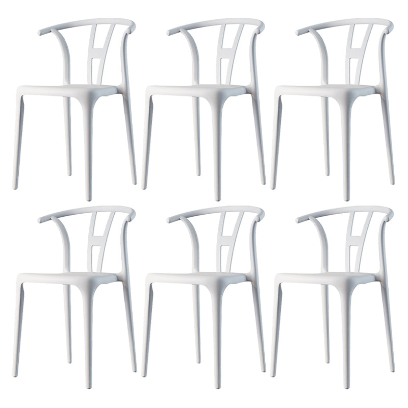 Modern Plastic Chair Matte Finish Chair with 4 Legs for Home