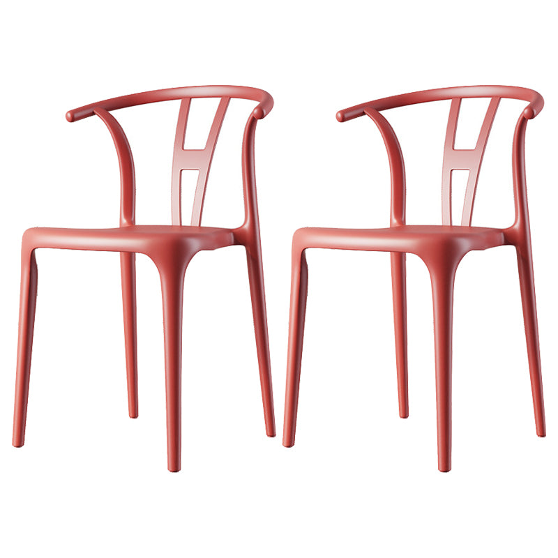 Modern Plastic Chair Matte Finish Chair with 4 Legs for Home