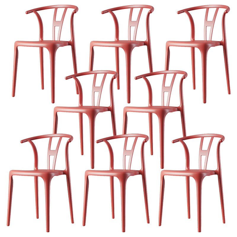 Modern Plastic Chair Matte Finish Chair with 4 Legs for Home