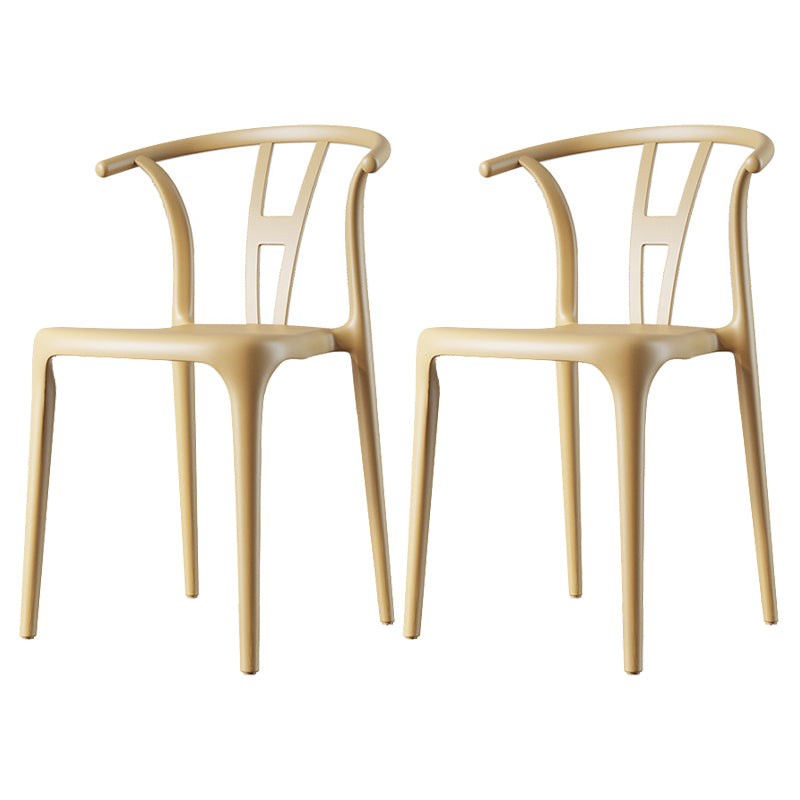 Modern Plastic Chair Matte Finish Chair with 4 Legs for Home