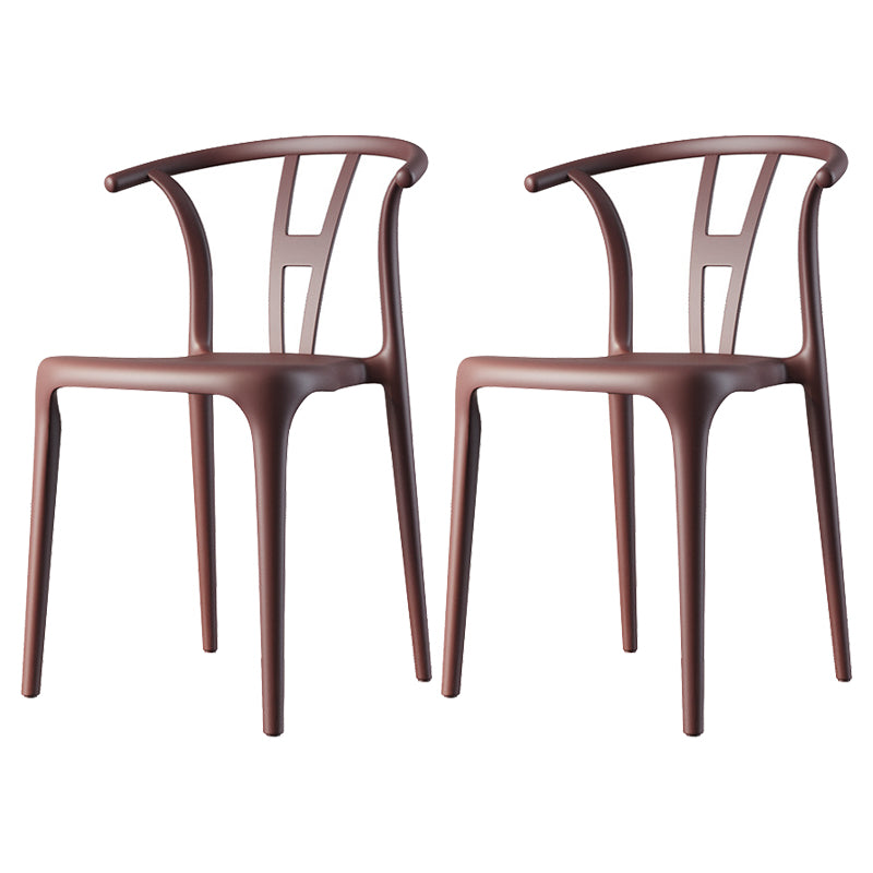 Modern Plastic Chair Matte Finish Chair with 4 Legs for Home