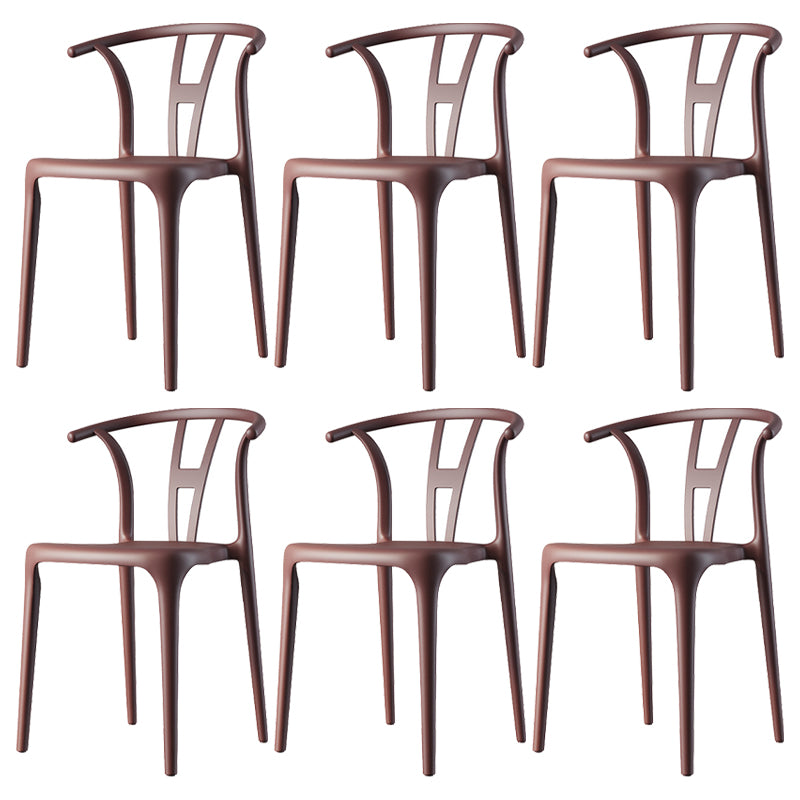 Modern Plastic Chair Matte Finish Chair with 4 Legs for Home