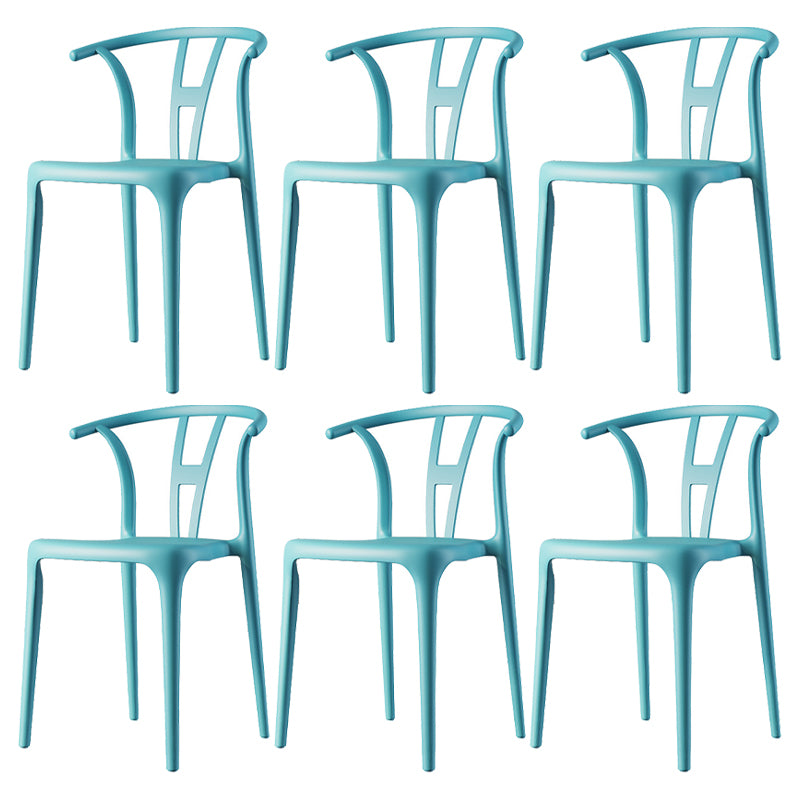 Modern Plastic Chair Matte Finish Chair with 4 Legs for Home