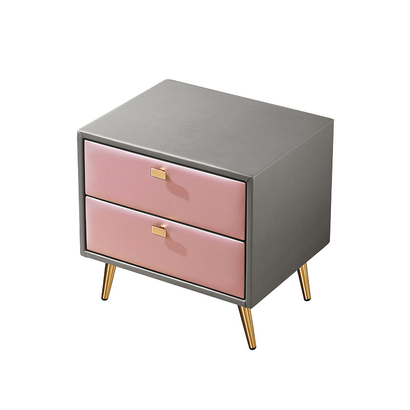 Modern Wooden Nightstand 18.5"/19.6" Tall 2 - Drawer Nightstand