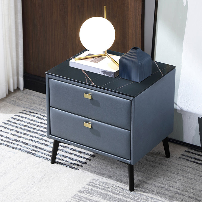 Modern Wooden Nightstand 18.5"/19.6" Tall 2 - Drawer Nightstand