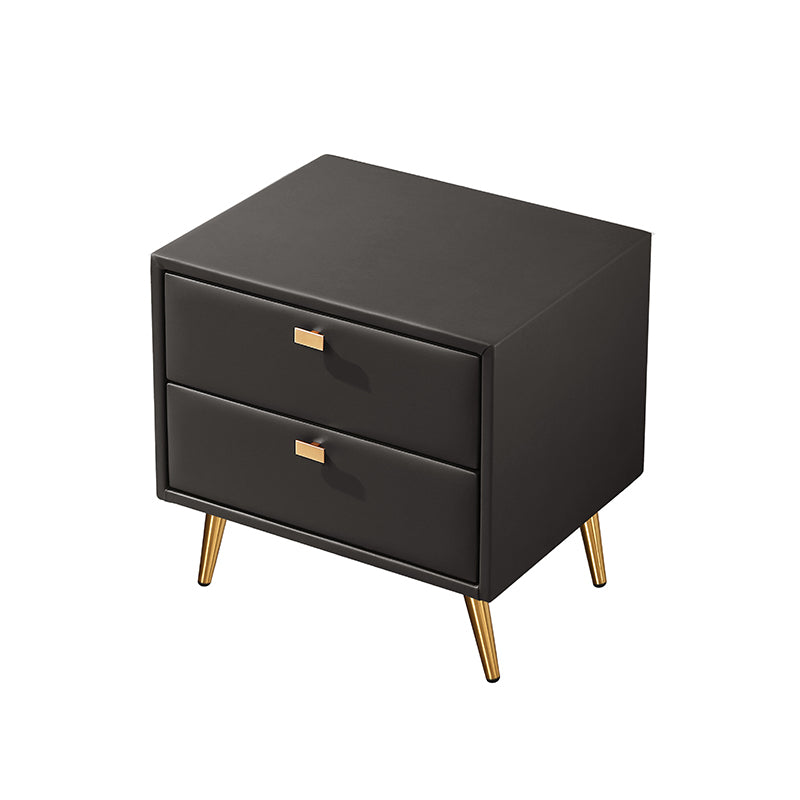 Modern Wooden Nightstand 18.5"/19.6" Tall 2 - Drawer Nightstand