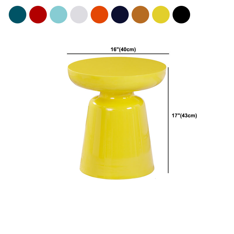 Modern Style Metal Material Multicolor Selection of Round Nightstand