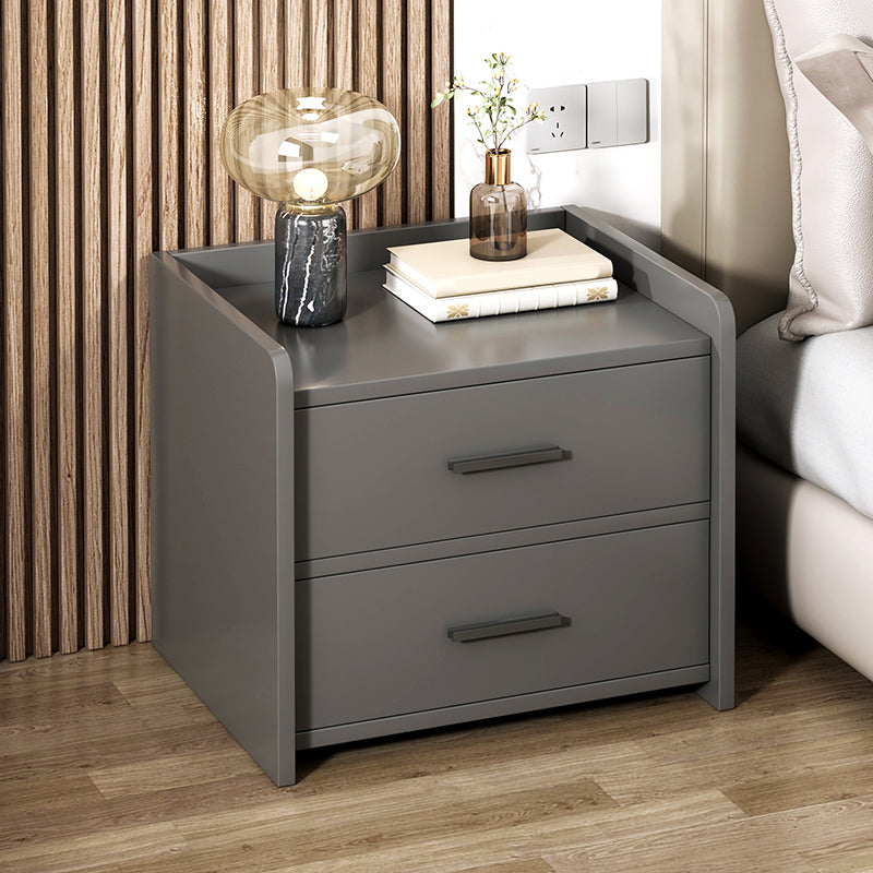 Wooden Nightstand with Drawer /16.5"20.8"Tall Nightstand in Brown / Black / White