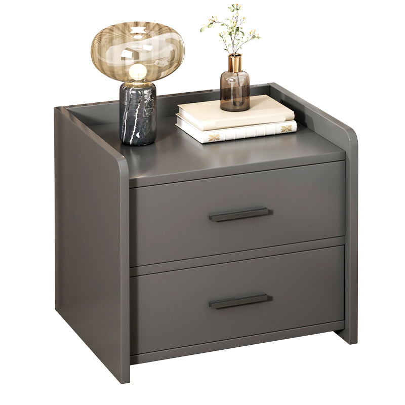 Wooden Nightstand with Drawer /16.5"20.8"Tall Nightstand in Brown / Black / White