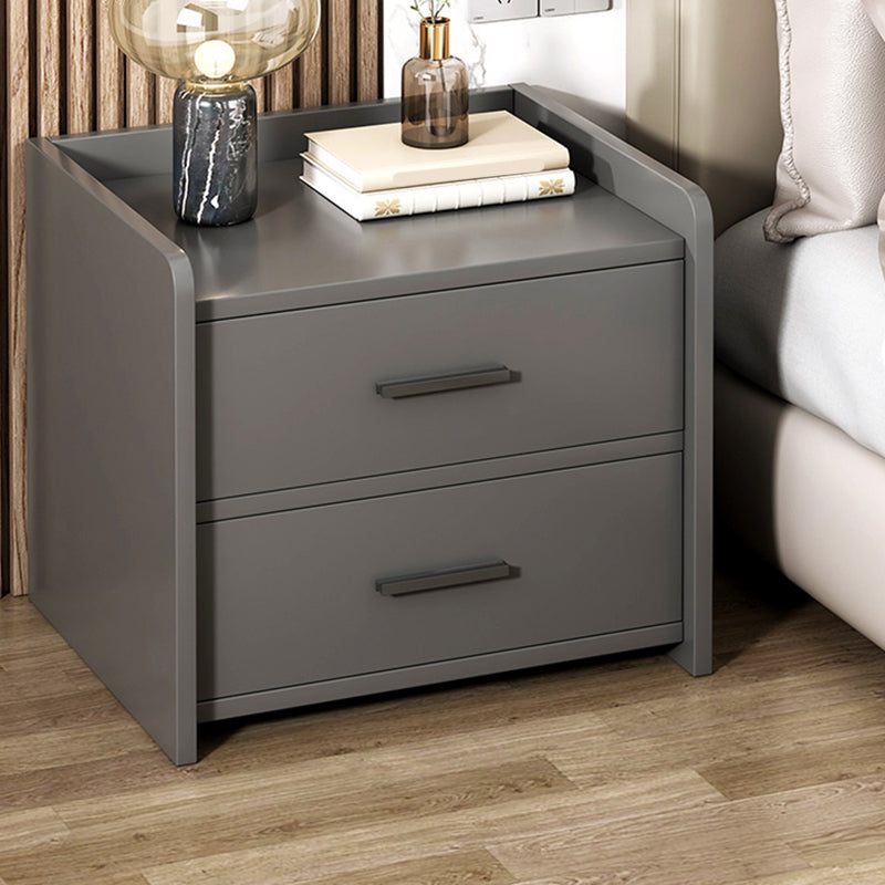 Wooden Nightstand with Drawer /16.5"20.8"Tall Nightstand in Brown / Black / White