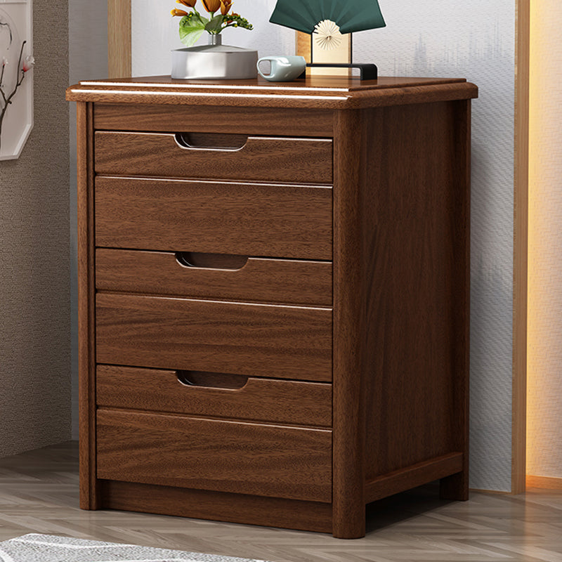 Farmhouse Solid Wood Nightstand with 3 Drawers 26.77" Tall Night Table