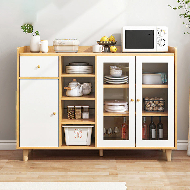 Modern Style Side Board Engineered Wood Sideboard with Door and Drawer