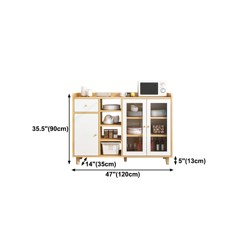 Modern Style Side Board Engineered Wood Sideboard with Door and Drawer