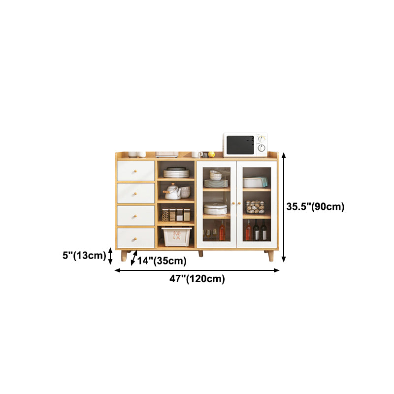 Modern Style Side Board Engineered Wood Sideboard with Door and Drawer