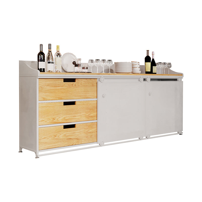 Modern Style Sideboard 3-drawer Sideboard with Sliding Door for Living Room