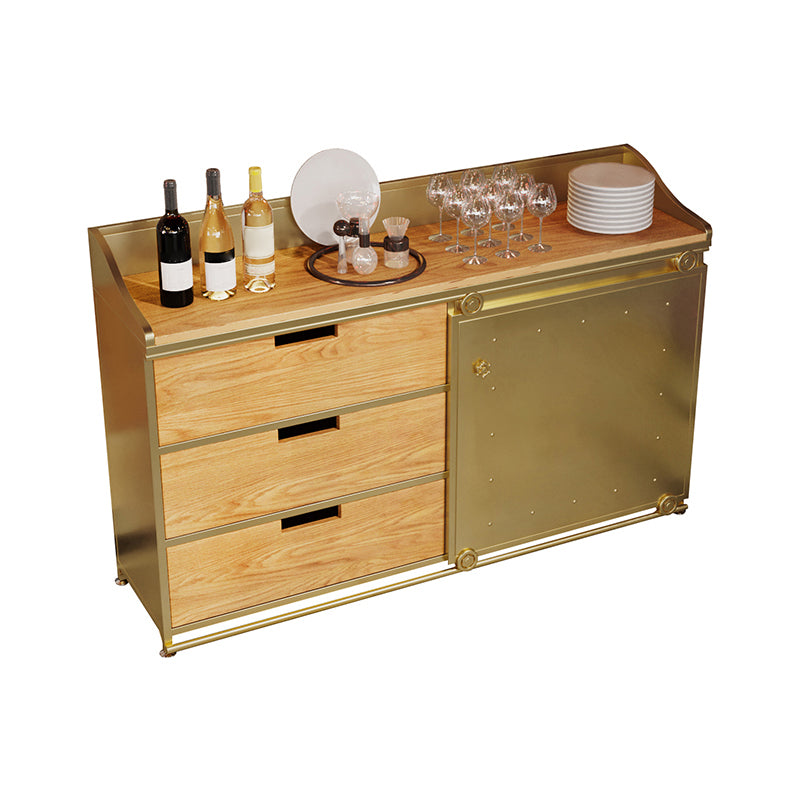 Modern Style Sideboard 3-drawer Sideboard with Sliding Door for Living Room