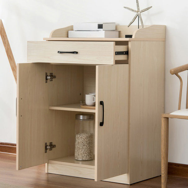 Glam Style Side Board Engineered Wood Sideboard with Door and Drawer for Home Use