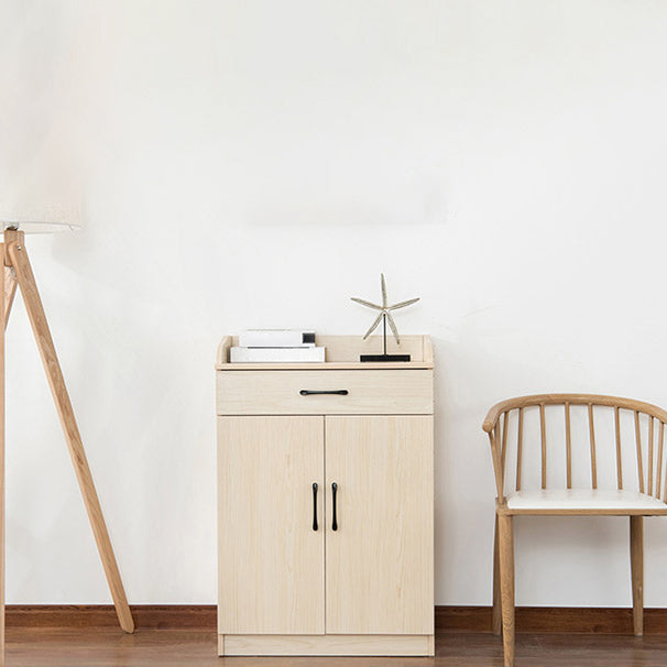 Glam Style Side Board Engineered Wood Sideboard with Door and Drawer for Home Use