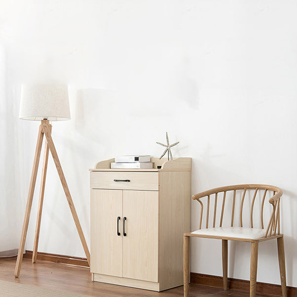 Glam Style Side Board Engineered Wood Sideboard with Door and Drawer for Home Use