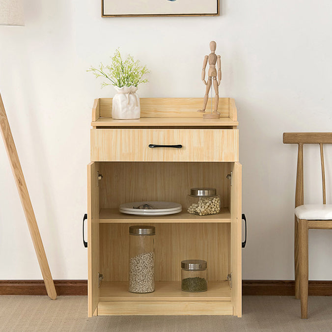 Glam Style Side Board Engineered Wood Sideboard with Door and Drawer for Home Use