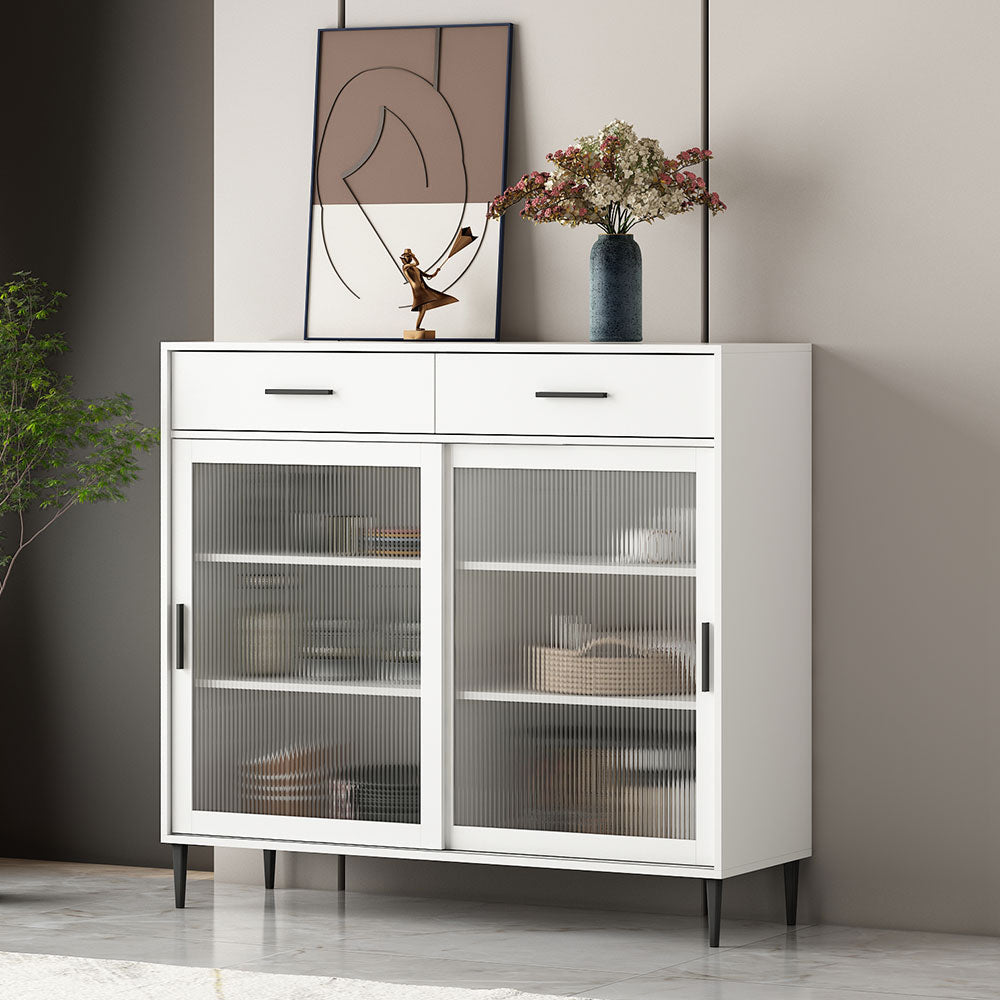 Glam Door Dining Server Engineered Wood Sideboard for Living Room