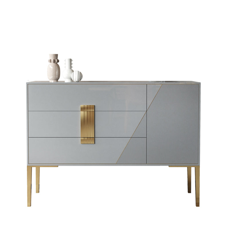 Luxury Sideboard Cabinet Rectangle Kitchen Sideboard with Drawers and Doors