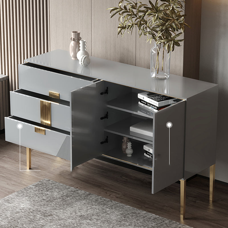 Luxury Sideboard Cabinet Rectangle Kitchen Sideboard with Drawers and Doors