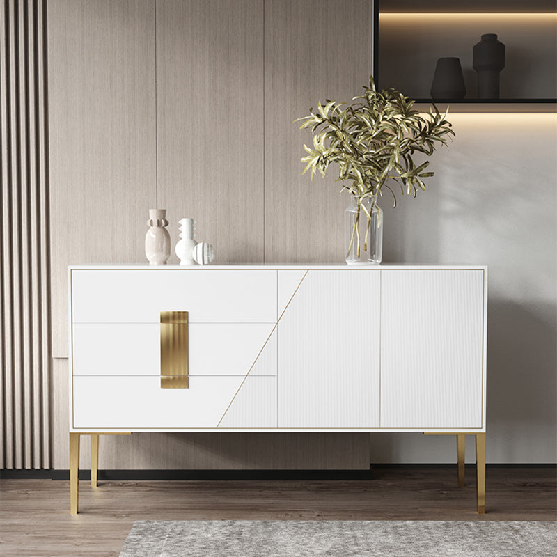 Luxury Sideboard Cabinet Rectangle Kitchen Sideboard with Drawers and Doors