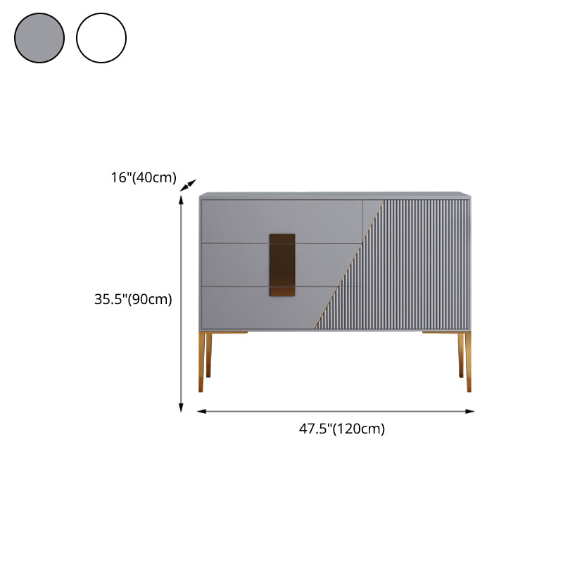 Luxury Sideboard Cabinet Rectangle Kitchen Sideboard with Drawers and Doors