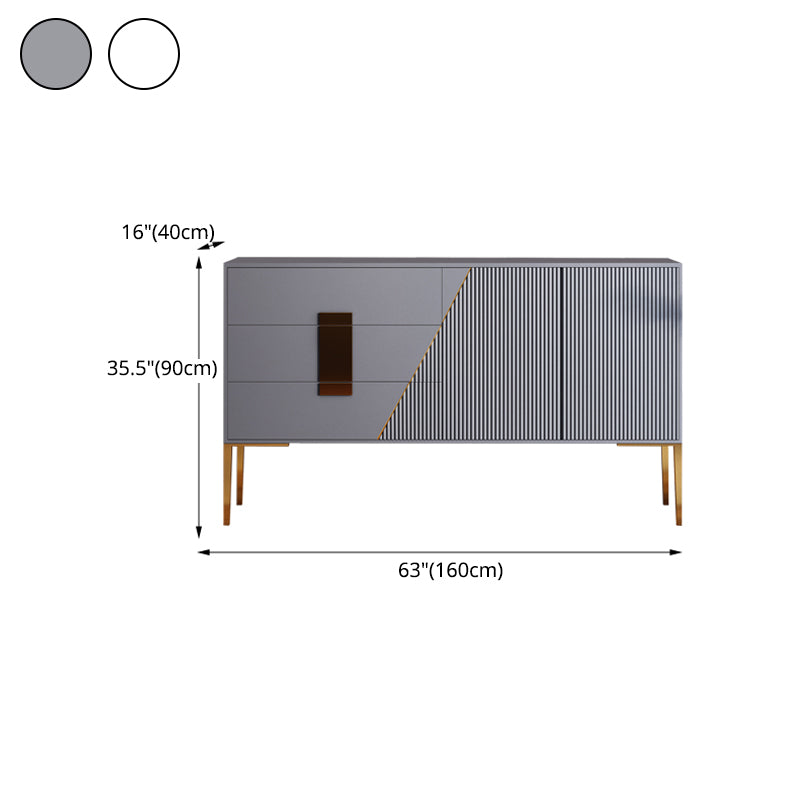 Luxury Sideboard Cabinet Rectangle Kitchen Sideboard with Drawers and Doors