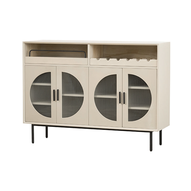 Modern Wood 39"H Sideboard Buffet Dining Room Buffet Server with Glass Doors