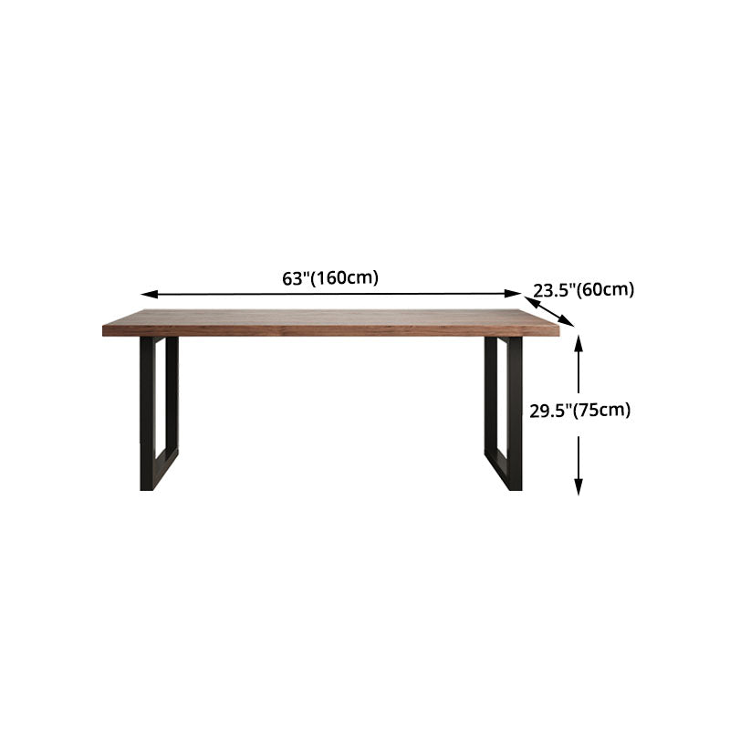 Industrial Rectangular Writing Desk Solid Wood Sled Office Desk for Home