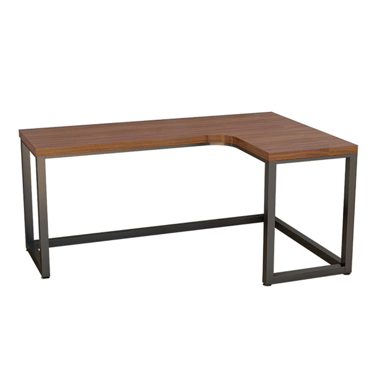 Industrial Style Writing Desk Solid Wood L-Shape Office Desk