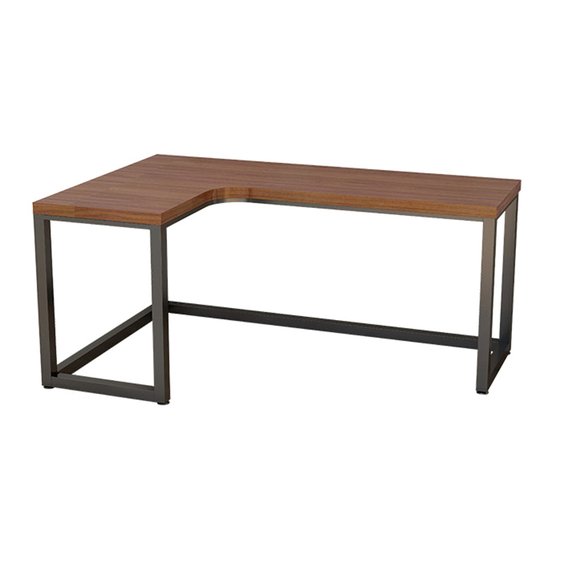 Industrial Style Writing Desk Solid Wood L-Shape Office Desk