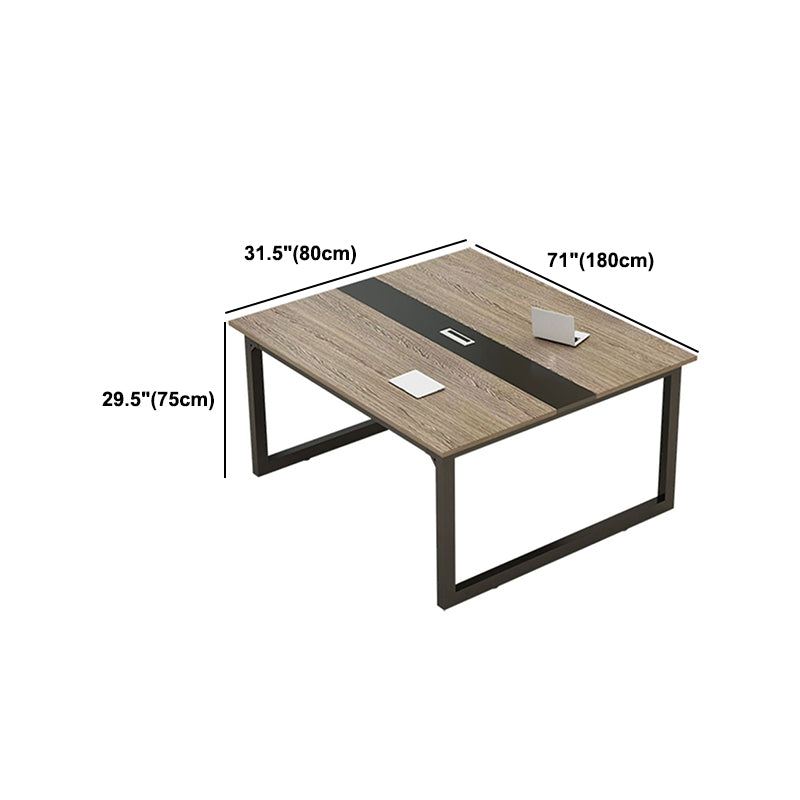 Modern Style Manufactured Wood Office Desk Rectangular Desk with Metal Sled