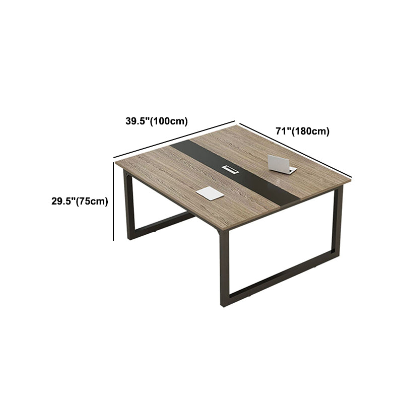 Modern Style Manufactured Wood Office Desk Rectangular Desk with Metal Sled