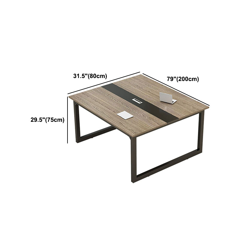 Modern Style Manufactured Wood Office Desk Rectangular Desk with Metal Sled